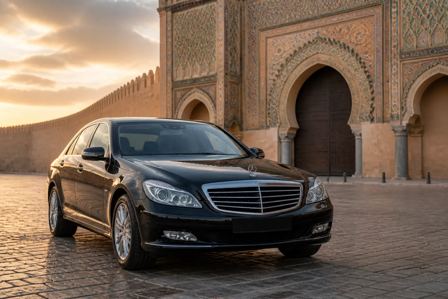 Véhicule de transfert privé vers les portes impériales de Meknès