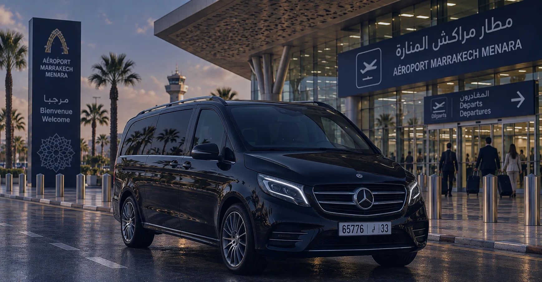 Mercedes Classe V MPV executive pour transferts aéroport privés au Maroc